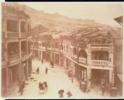 A Street in Hong Kong by Italian School