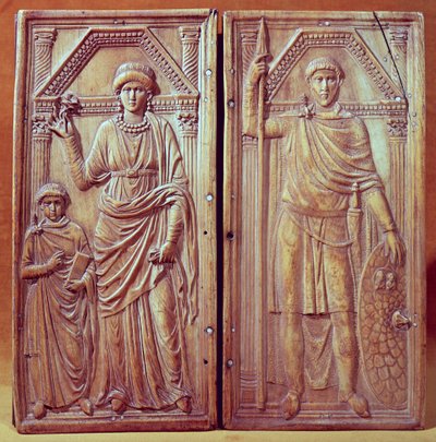 Diptych depicting Stilicho, Serena, and Eucharius by Italian School