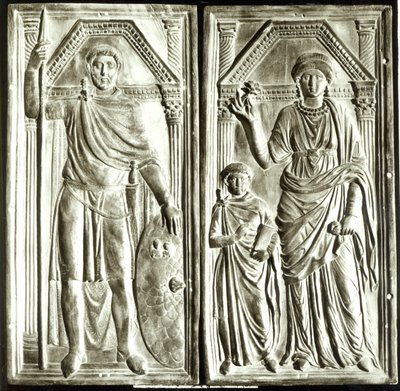 Diptych depicting Stilicho, Serena and Eucharius by Italian School