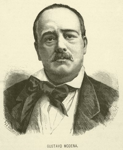 Gustavo Modena (engraving) by Italian School