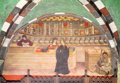 Interior of a Pharmacy by Italian School