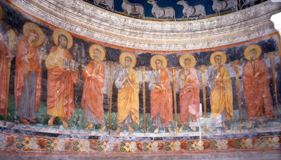 Jesus and Mary among the Twelve Apostles by Italian School