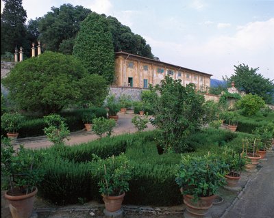 Limonaia and garden, Villa di Celle by Italian School