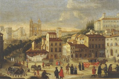 Piazza di Spagna and Trinita dei Monti by Italian School
