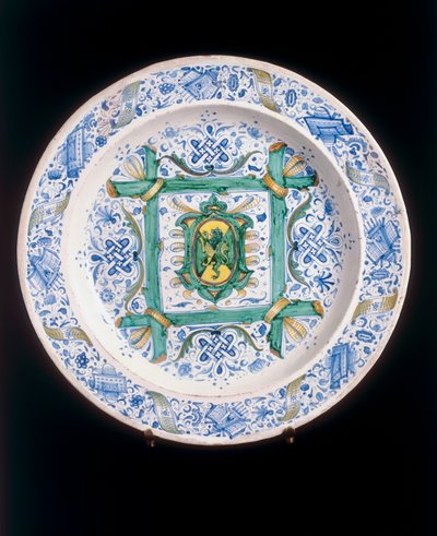 Plate with the Rampant Lion, Cafaggiolo manufacture by Italian School
