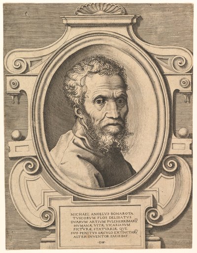 Portrait of Michelangelo, pub. C1564 by Italian School