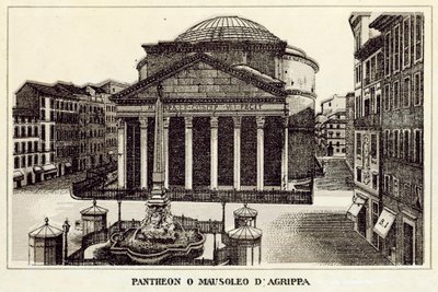 Rome: Pantheon or Mausoleum of Agrippa by Italian School