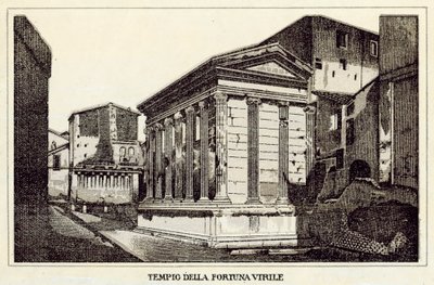 Rome: Temple of Fortuna Virilis by Italian School