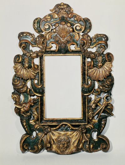Roman carved black and gilt frame by Italian School