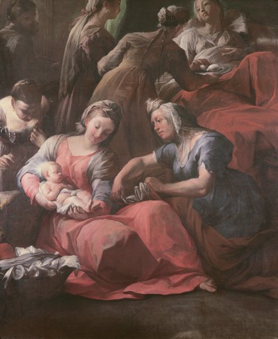 The Birth of the Virgin by Italian School