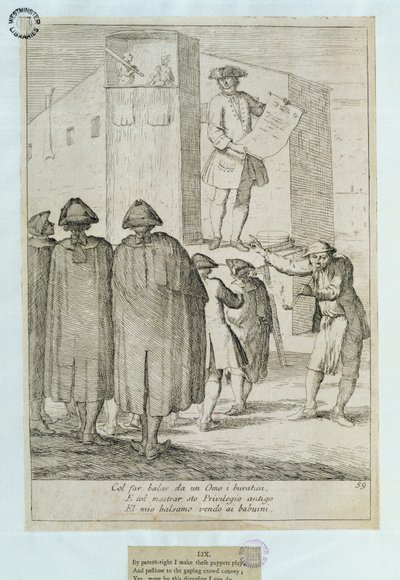 The Puppeteer, 1748 by Italian School