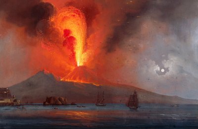 The eruption of Vesuvius in 1799 by Italian School