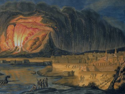 Vesuvius Erupting Near Naples, c.1815 by Italian School