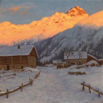Evening on the Mountain, Haute-Savoie by Ivan Fedorovich Choultse