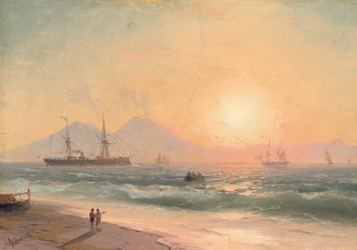 Watching Ships at Sunset by Ivan Konstantinovich Aivazovsky