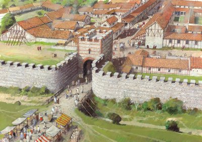 Silchester Roman City Walls, 3rd century by Ivan Lapper