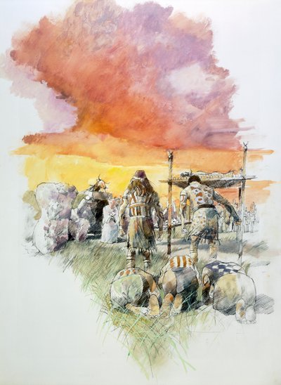 Stoney Littleton Long Barrow, c3500BC, c1990-2010 by Ivan Lapper