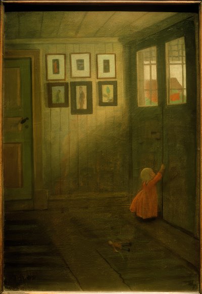 The Girl at the Door by Ivar Axel Henrik Arosenius