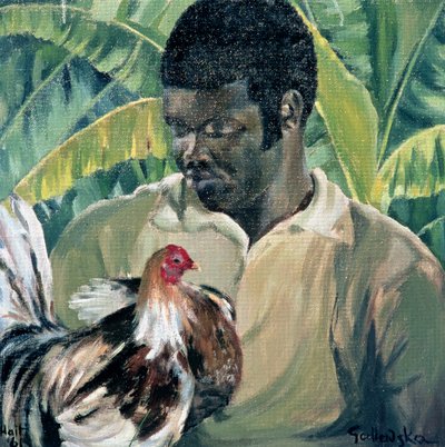 Abel with Fighting Cock, 1961 by Izabella Godlewska de Aranda