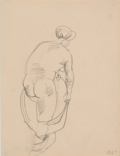 Standing Nude Woman, Seen from the Back by J.A. Jerichau