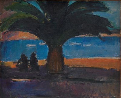 The Thick Palm. View from Villefranche by J.A. Jerichau