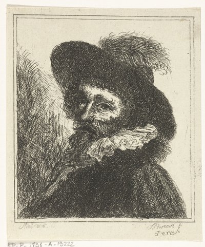 Portrait of a Man with Hat by J.B. Bernaert