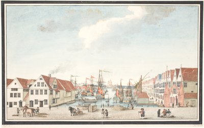 Wharf in Bergen by Johan Christian Dahl