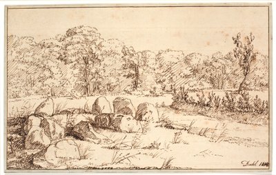 Landscape with Remains of a Dolmen by Johan Christian Dahl