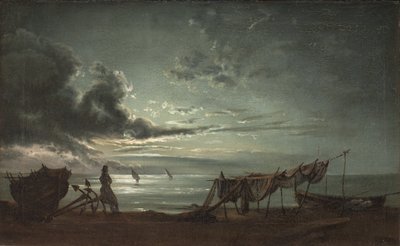 The Gulf of Naples. Moonlight by Johan Christian Dahl
