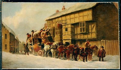 Outside the George Inn, 1879 by J.C. Maggs