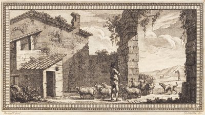A Shepherd with Sheep and Goats by J.F. Clemens