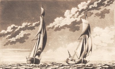 Suite of Ships. 2 Yachts by J.F. Clemens