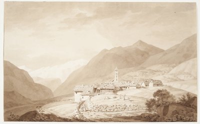 The Village of Airolo in the Alps by J.L. Lund