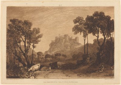 The Castle Above the Meadows, published 1808 by Joseph Mallord William Turner