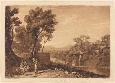 The Woman and Tambourine, published 1807 by Joseph Mallord William Turner