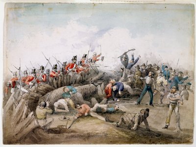 Eureka Stockade riot, Ballarat, Australia, 1854 by J.R. Henderson