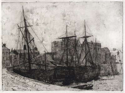 Castle Rushen--Isle of Man by J. Alden Weir