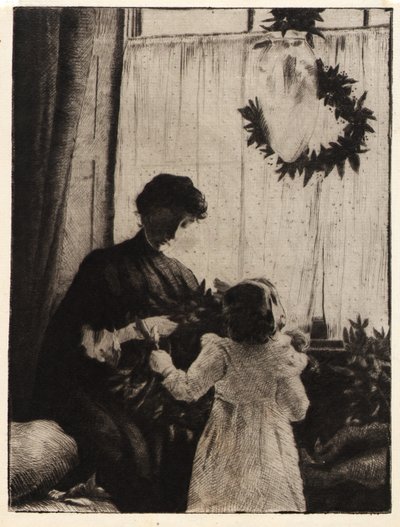 Christmas Greens by J. Alden Weir