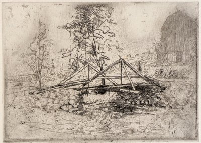 The Wooden Bridge by J. Alden Weir