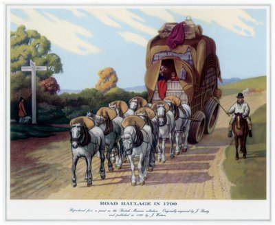 Road Haulage in 1790 by J Baily