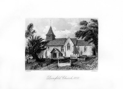 Dunsfold Church, Surrey, 1850 by J. H. Kernot