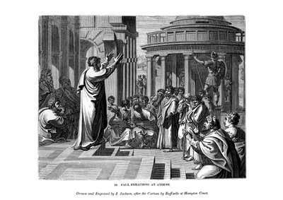 Paul Preaching at Athens by J. Jackson