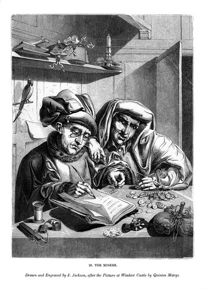 The Misers, c1480-1530 1843 by J. Jackson