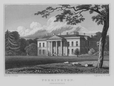 Porkington, Shropshire (engraving) by John Preston Neale