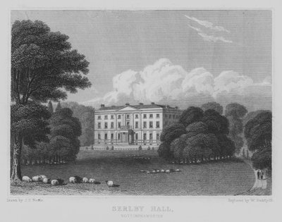 Serlby Hall, Nottinghamshire (engraving) by John Preston Neale