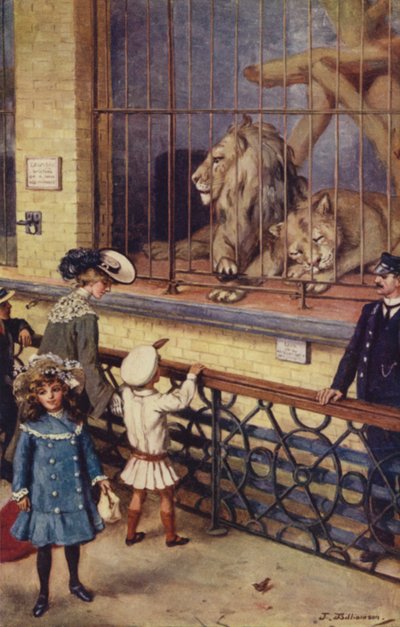 In the Lion House at London Zoo by J. Williamson