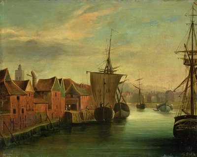 St. Catherines Quay, Ipswich, c.1830 by Jabez Hare