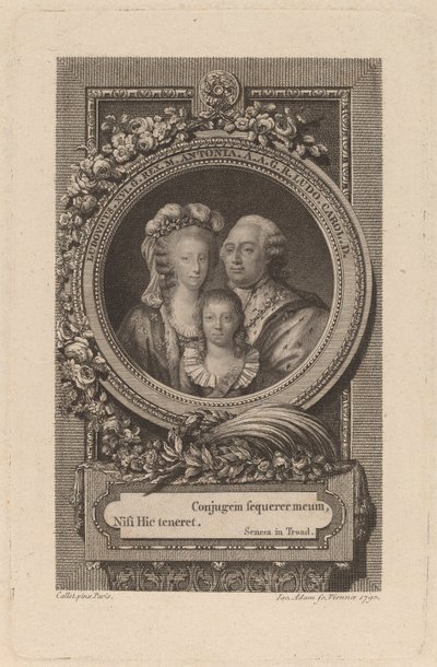 Louis XVI, Marie-Antoinette, and Louis-Charles, 1793 by Jacob Adam