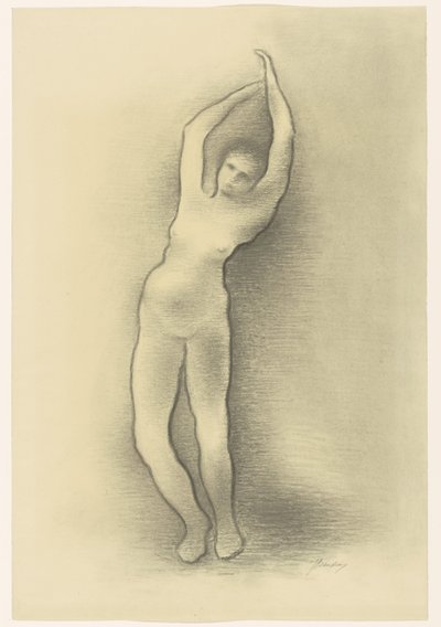 Standing Nude Woman by Jacob Bendien (signed by artist)