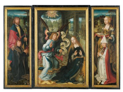 Triptych: The Annunciation by Jacob Claesz. von Utrecht
